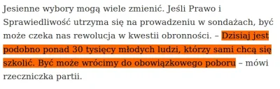 n.....c - Dużo ludzi chce się szkolić na ochotnika więc przywróćmy obowiązkowy pobór ...