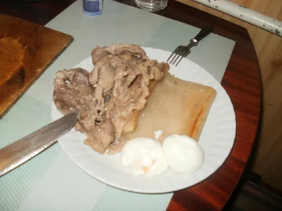 anonymous_derp - Dzisiejsze śniadanie: Gotowana wołowina, smażona słonina, dwa jajka ...