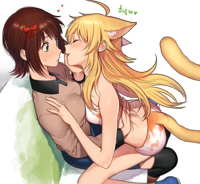 l.....f - #randomanimeshit #idolmaster #harukaamami #mikihoshii #kemonomimi #nekomimi...