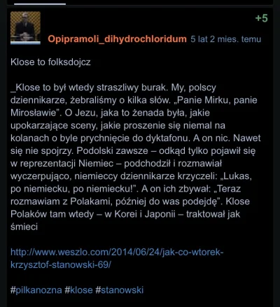 Opipramoli_dihydrochloridum - @abc: Nie pomyliło ci się z Klose? (⌐ ͡■ ͜ʖ ͡■)