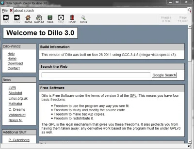 U.....0 - Z ciekawości sprawdziłem sobie przeglądarkę Dillo Web Browser. Jedyny plus ...