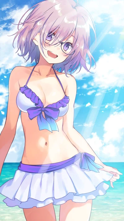 j.....n - #randomanimeshit #fate #fategrandorder #shielder #swimsuit #meganekko # @Ev...