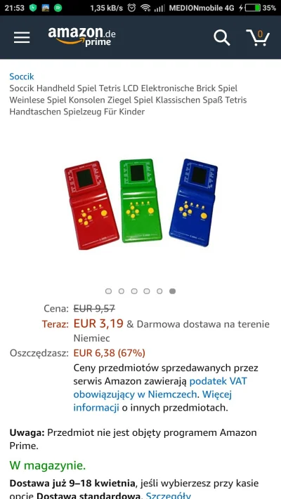 barani_leb - @Burizleif wpisalem w niemieckim Amazonie "Tetris spiele".