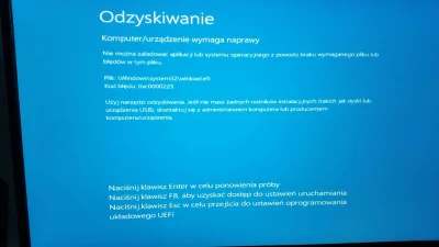 e.....9 - Jak myślicie co się mogło stać, że w nowym komputerze taki błąd mi wywalił?...