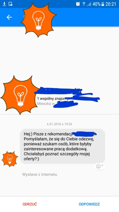 IngaA - Mircy mam zagwozdke. Odezwała sie do mnie znajoma znajomej i pisze mi picrel....