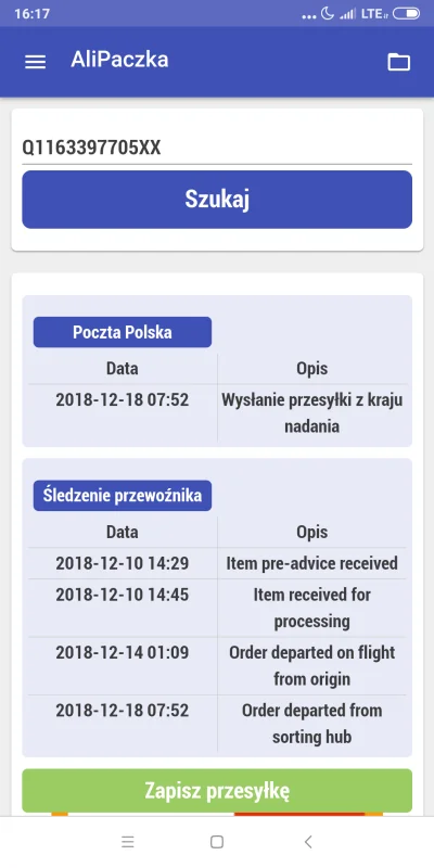 L3GI0N - Przesyłka zamówiona Sweden post, status oznacza że wyleciała z chin czy ze S...