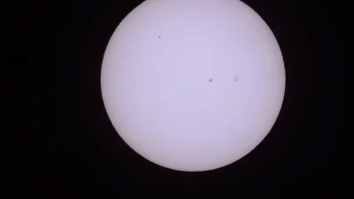 namrab - ISS na tle tarczy Słońca dzisiaj o godzinie 16:11 w czasie rzeczywistym (cza...