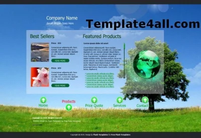 pameladesign - Awesome Ecology Blue Flash Website Template Design #design #flash #eco...