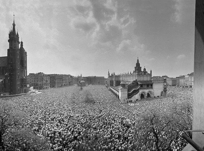 sokalski - Kraków 17 maja 1981, Biały Marsz zorganizowany z powodu zamachu na Jana Pa...