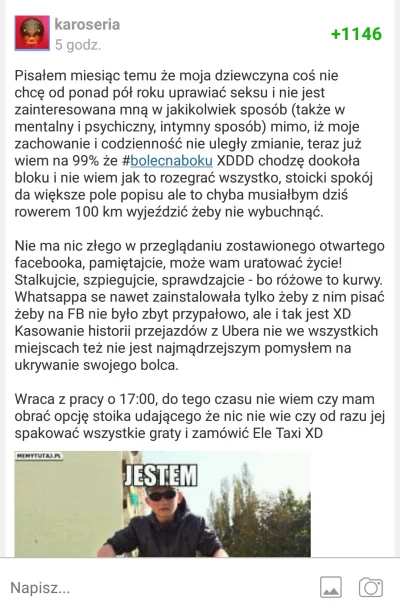 M.....0 - Dlaczego jakoś mnie nie dziwi że po P O T Ę Ż N E J zarzutce na temat #bole...