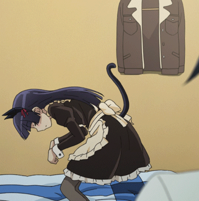 w.....8 - #randomanimeshit #oreimo #neko #maid #kuroneko @BlackReven