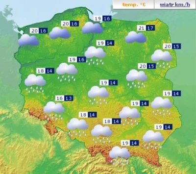 H....._ - Przewidywana prognoza pogody dla Polski: