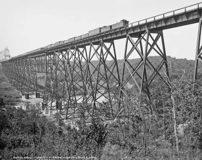 myrmekochoria - Stalowy wiadukt nad Des Moines, USA 1900

#starszezwoje - blog ze s...