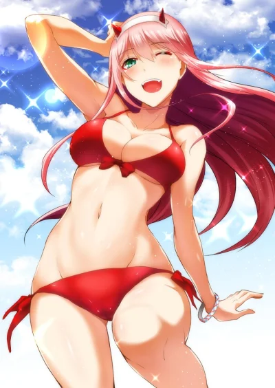 j.....n - #randomanimeshit #darlinginthefranxx #zerotwo #swimsuit #