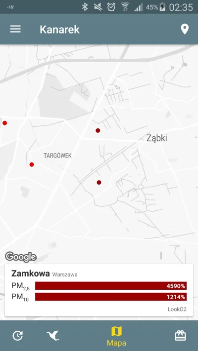 sortris - Dziś w nocy padł rekord #smog #warszawa 
Nie 120% normy, nie 600% a 4560% d...