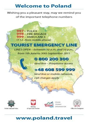 zmigrod - Telefon bezpieczeństwa dla turystów zagranicznych Tourist Emergency Line ht...