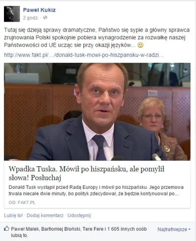 humszlok - Co się porobiło, Kukiz linkuje do artykułu niemieckiego FAKTu ( ͡° ͜ʖ ͡°)
...