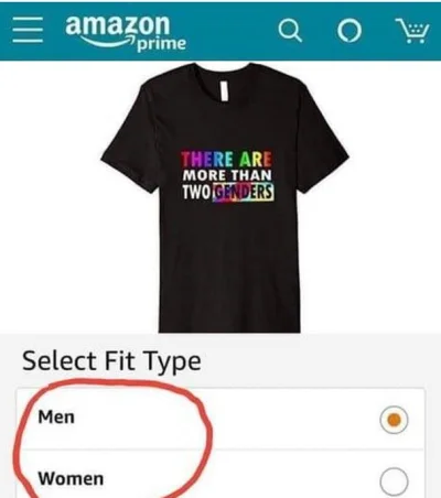 OczyMnieBolom - Koszulka z napisem "Są więcej, niż dwie płcie" jest sprzedawana tylko...