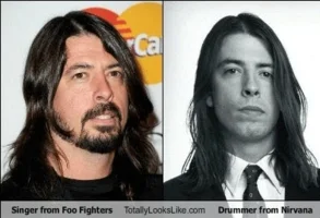 realbs - Wam też frontman Foo Fighters przypomina byłego perkusistę Nirvany? o_0 

...
