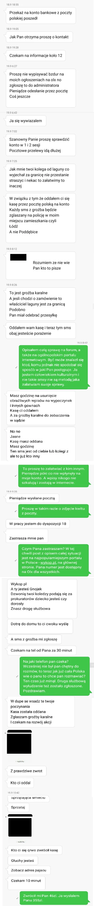 yeloneck - Sytuacja wygląda tak. Pan Michał teraz podesłał mi 46 zł przez mBank. Po t...