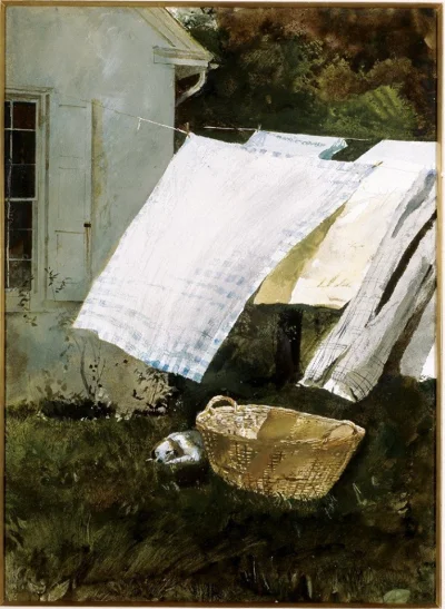 kvoka - Andrew Wyeth Light Wash, 1961, akwarela na papierze /♥

#malarstwo #sztuka