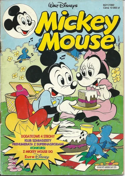 pcela - Przypadkiem znalazłem.
Komiks Mickey Mouse nr 8 (21) z 1992r. Stan bardzo, d...