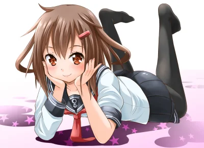 Azur88 - #randomanimeshit #kantaicollection #ikazuchi #longhair #brownhair #browneyes...