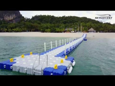 starnak - Platforma pływająca przy plaży z wykorzystaniem modułowych pontonów modułow...