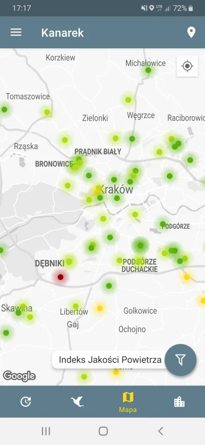 Logeko - Ktoś wie skąd takie przekroczone normy w tym jednym punkcie? #krakow #smog