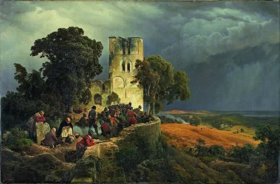 Arditi - Carl Friedrich Lessing - The Siege (Obrona dziedzińca kościelnego podczas wo...