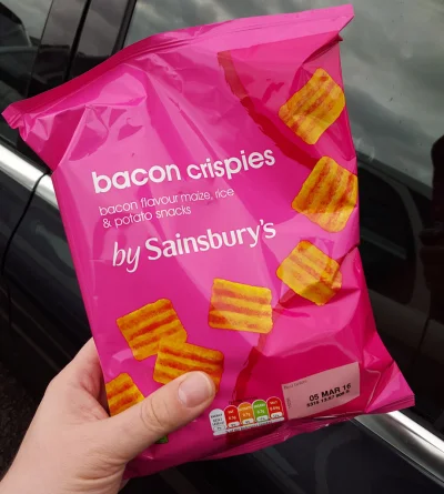 Uniczek - @malammi: Coś bardzo podbnego występuje w UK - Sainsburys's - Bacon Crispie...