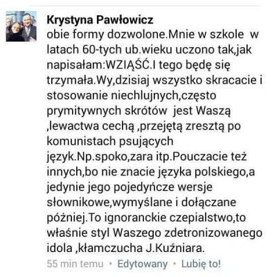 d.....o - Umysłowa elyta tego kraju, znawczyni języka polskiego, pani poseł Pawłowicz...