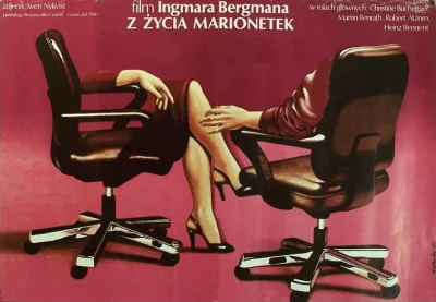 jadi - #plakat do filmu 'Z życia marionetek'. Autor: Wiesław Wałkuski, 1983r.

#pol...
