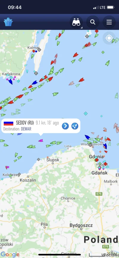 Edek_Niemiec - Widzę,że Sedov udaje się do Warnemunde do niemieckich przyjaciół. Ci p...