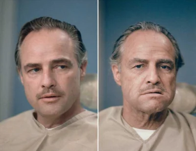 Anck-Su-Namun - Marlon Brando przed i po charakteryzacji na Don Vito Corleone.

#fi...