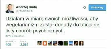 aerosheff - #cenzoduda #duda #humorobrazkowy #bekazwegetarian #aszkiera