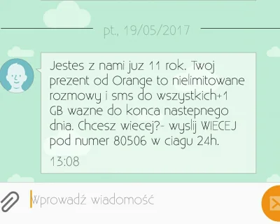 Luna_Lovegood - Wow ( ͡€ ͜ʖ ͡€) cóż za zaszczyt mnie kopnął z okazji 11 lat w orange ...