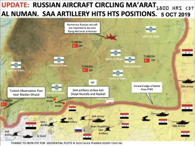 K.....e - Mapa taktyczna ostatnich starć między Syryjska Armia Rządową a grupami Rebe...