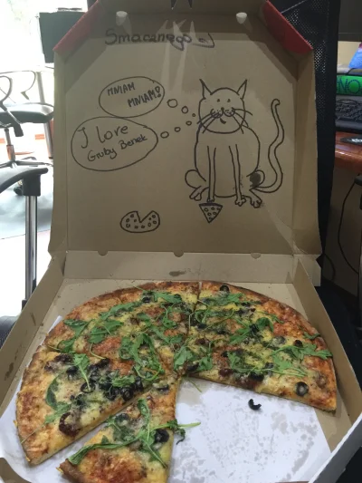 michalexpromo - Poprosiłem o narysowanie kota jedzącego pizzę na pizzaportal.pl ;)

G...