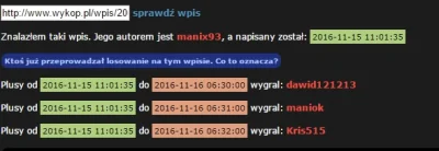 manix93 - Pierwszy wybór ma: @dawid121213, następnie @maniok i @Kris515.
Gratulacje ...