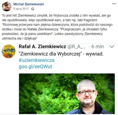 adam2a - O wuj, Ziemkiewicz kiedyś zmyślił wywiad dla Wyborczej xD

#polska #hehesz...