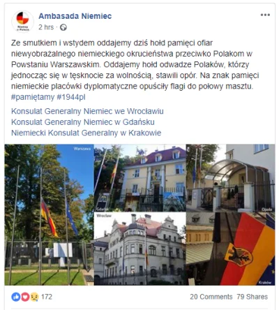 rzep - Wpis Ambasady Niemiec w Polsce:

#neuropa #polska #powstaniewarszawskie