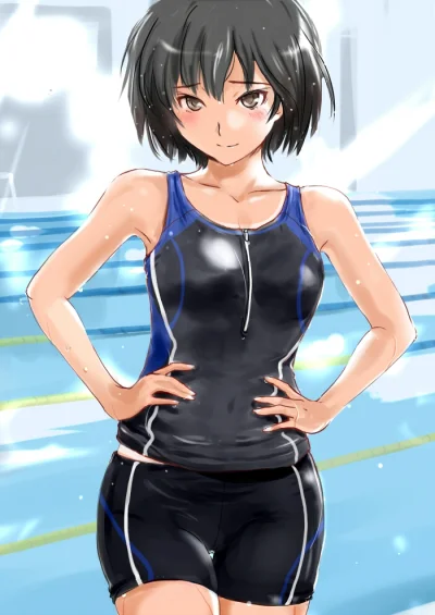 j.....n - #randomanimeshit #amagami #ainanasaki #swimsuit #pixiv #