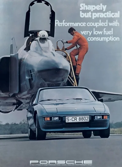 d.....4 - Plakat z 1976 roku reklamujący Porsche 924. 

#samochody #carboners #plakat...