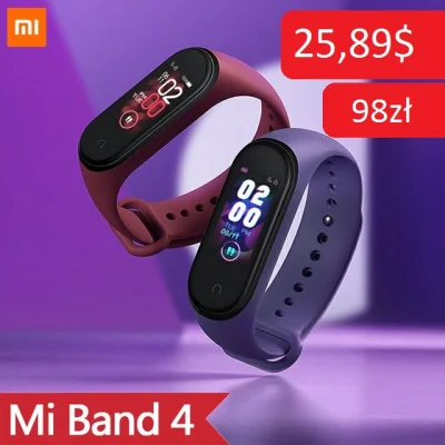 izkYT - Opaska Xiaomi Mi Band 4 w cenie 25,89$ ~ 98 zł | Darmowa wysyłka
Wersja Chiń...