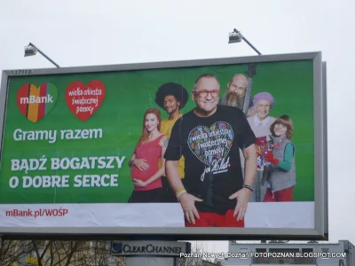 Piekarz123 - Plakat #mbank #wosp z finału #wosp2018. Biała kobieta w ciąży z czarnym ...