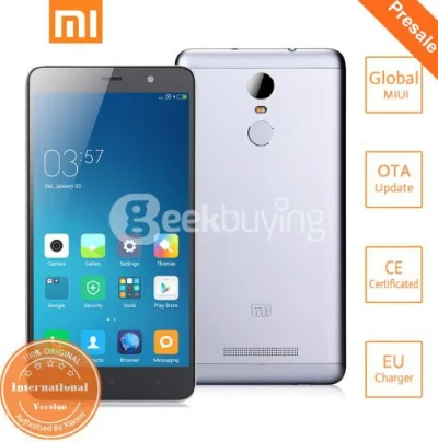 czajnapl - Preorder na Xiaomi Redmi Note 3 Pro 3GB / 32GB kolor szary [Wersja specjal...