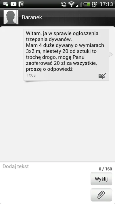 TypowyJanuszz_brzuchem - ! #baranekzolx
 Baranek przestal odpisywac, ciekawe ile sms...