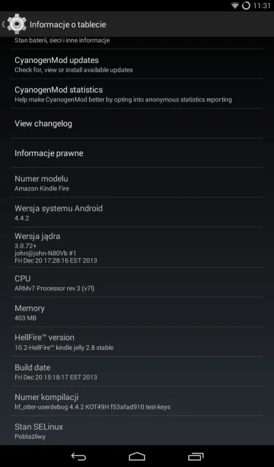 p.....a - Android 4.4.2 na Kindle Fire. Polecam serdecznie. Działa bardzo dobrze i je...