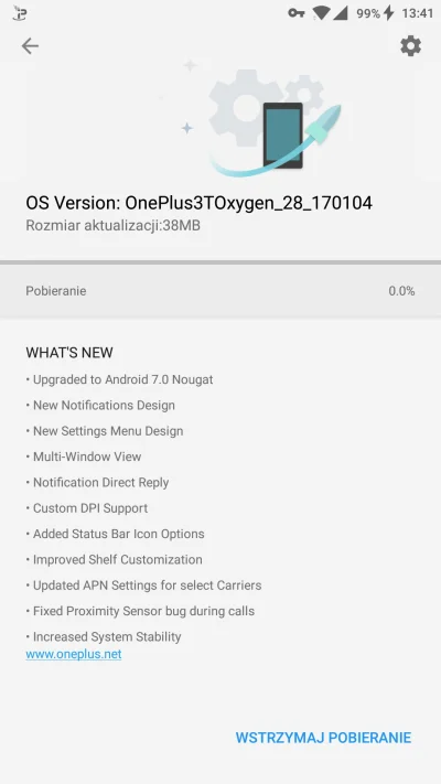 mj-karol - Aktualizacja #OnePlus3T - OxygenOS 4.0.1 - jakieś drobne poprawki. Może pr...